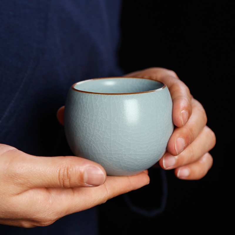 Ru up market metrix who cup single cup domestic large open piece of ceramic cups a single individual can have tea cup kung fu tea