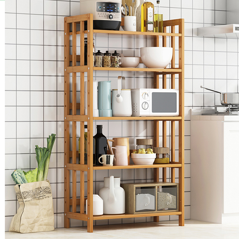 Kitchen Nip-sewn shelving with floor multilayer Multi-functional pan with containing layer Shelf microwave shelf Home shelving