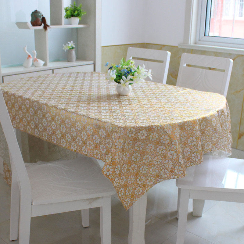 Table cloth art table cloth waterproof and oil-proof table cushion European style field tea table cloth plastic PVC oval table cloth