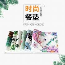 European Western placemats anti-scalding table mats waterproof and heat-insulating bowl mats ins Wind coasters Nordic style dining cloth mats