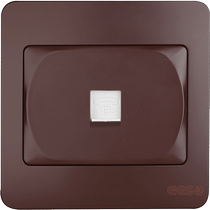 Ees electrical switch socket panel Shine series Redwood brown One wired phone socket