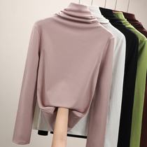  High-neck bottoming shirt womens autumn and winter inner match spring and autumn all-match long-sleeved t-shirt 2020 new German velvet black slim-fit top