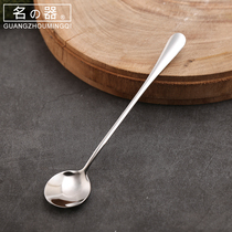 410 stainless steel spoon long handle soup spoon soup more use big spoon mixing spoon adult long handle spoon Western tableware