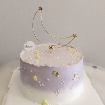 Net red light string iron star moon cake plug-in Pearl Diamond love birthday card love crown decoration