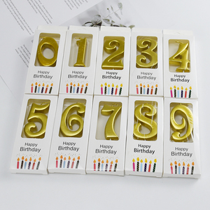 Cake Decoration Birthday Party Gilding Birthday Digital Candle