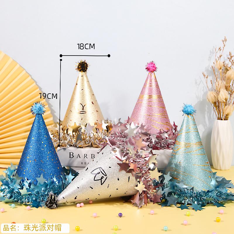 Golden Birthday Hat Cake Adult Party Hat Crown Baby Children Goddess Silver Headwear Internet Celebrity Decoration