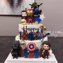 The Avengers League Cake Decoration Swing Piece Spider-Man United States Captain Heroes Boy Boy Adult Birthday Plugin