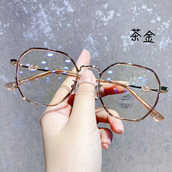 Polygonal frame anti-radiation fatigue myopia glasses