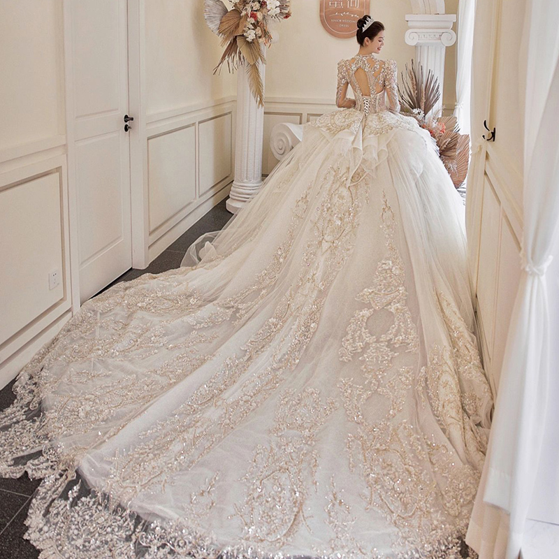 Advanced elite wedding dress, french style, high-end