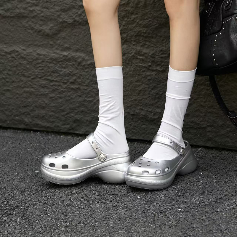 Ballet Platform Clogs for Women, Summer 2026 New Style, Outdoor Nurse Mary Jane Shoes, Petite Beach Sandals and Slippers