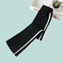 Girls pants autumn and winter 2021 New style big childrens clothing plus velvet trousers Primary School students micro Bell pants girls