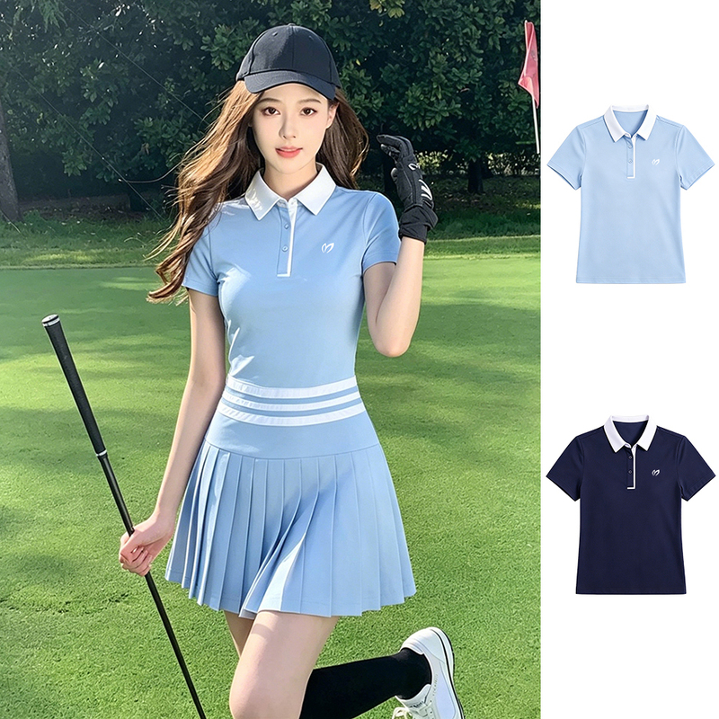 Summer New Golf Clothing Women's Short-Sleeved T-Shirt Outdoor Sports Quick-Drying Casual Fashion Versatile Suit Skirt