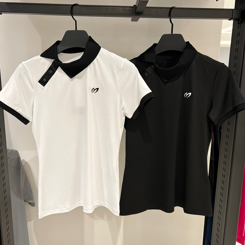 New Golf Clothing Women's Short-Sleeved T-Shirt Summer Korean Style Versatile Lapel Sweat-Absorbent Quick-Drying Slim Fit Jersey New Golf Clothing Women's Short-Sleeved T-Shirt Summer Korean Style Versatile Lapel Sweat-Absorbent Quick-Drying Slim Fit Jersey