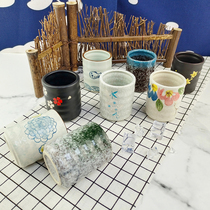 2 Fashion Day Style Easter Tea Water Cup Japan-ROK Restaurant swing table Tableware Tea tea with porcelain cup Zijiang River medium ceramic cup