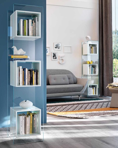 Итальянский импорт Fiam Magique Totem Glass Display Multi -Layer Shelf
