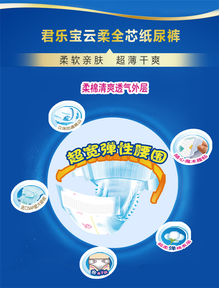 Tã giấy Jun Le Bao vàng cho bé S M L XL code siêu mỏng thoáng khí cho nam và nữ tã bé mùa hè - Tã / quần Lala / tã giấy bỉm merries newborn