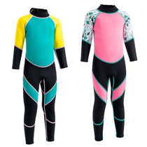 Spot Children Diving Suit Mens 2MM Conjoined Warm Swimsuit Anti-Chill Long Sleeve Surf Snorkeling Snorkeling Snorkeling