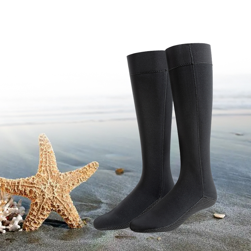 3mm Diving Socks for Men, Snorkeling Socks, Long Swimming Socks, Warm and Cold-Proof Waterproof Socks, Women's Beach Large Size Non-Slip Shoes