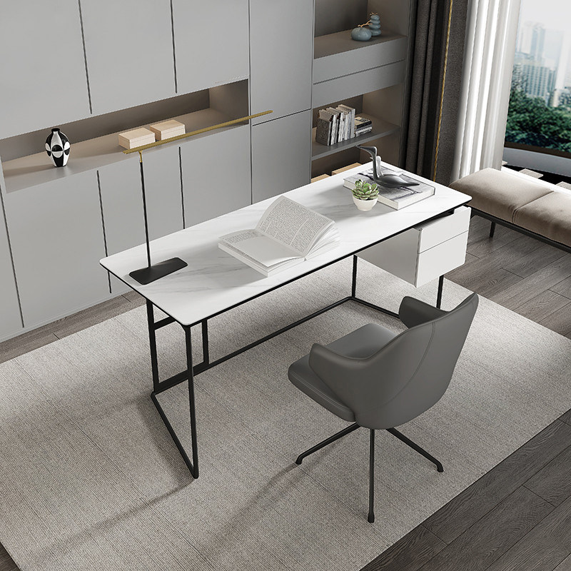 Italian minimalist desk Home office desk Rock board desk Modern and stylish desktop computer desk Office desk Desk desk