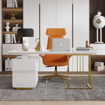  Light luxury study Home desk Modern minimalist desk Tempered glass medical aesthetics consulting desk Student writing desk