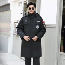 Security coat men winter uniforms cotton clothes black training clothes winter clothes women wear-resistant custom work clothes cotton clothes