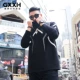 GxxH kích thước lớn phân bón từ bi thương hiệu thủy triều mùa thu dài tay của nam giới để tăng lỏng lẻo, in ấn thường cao cổ áo thun - Áo phông dài ao thun nam dep
