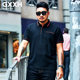 GxxH trendy brand plus size men's fat ແຂນສັ້ນ Paul T-shirt men's loose plus fat plus fat lapel shirt POLO