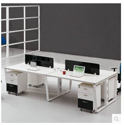 Office furniture Furniture Screen Combined Four Desk Chair Brief Modern work position Employee Staff Booth Computer Desk