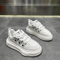 Mens shoes 2022 new autumn and winter models with small white shoes trend 100 lapped thick bottom heightening shoes low help laces sports casual shoes