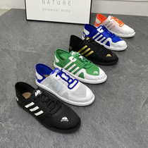 Summer Shoes Man breathable mesh Noodles Trendy Fashion Casual Board Shoes Color Splicing Steak soft Bottom sloppy bean Bean Shoes