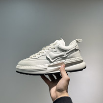 Mens shoes 2022 new low help sneakers small white shoes Han version trendy thick bottom heightening shoes casual 100 lap old daddy shoes