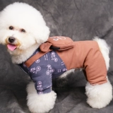 Сеть красная одежда для собак маленькая собака петтишка тонкая одежда Тедди Бибели красавица милый щенок четырехдушный осенний и зимний платье