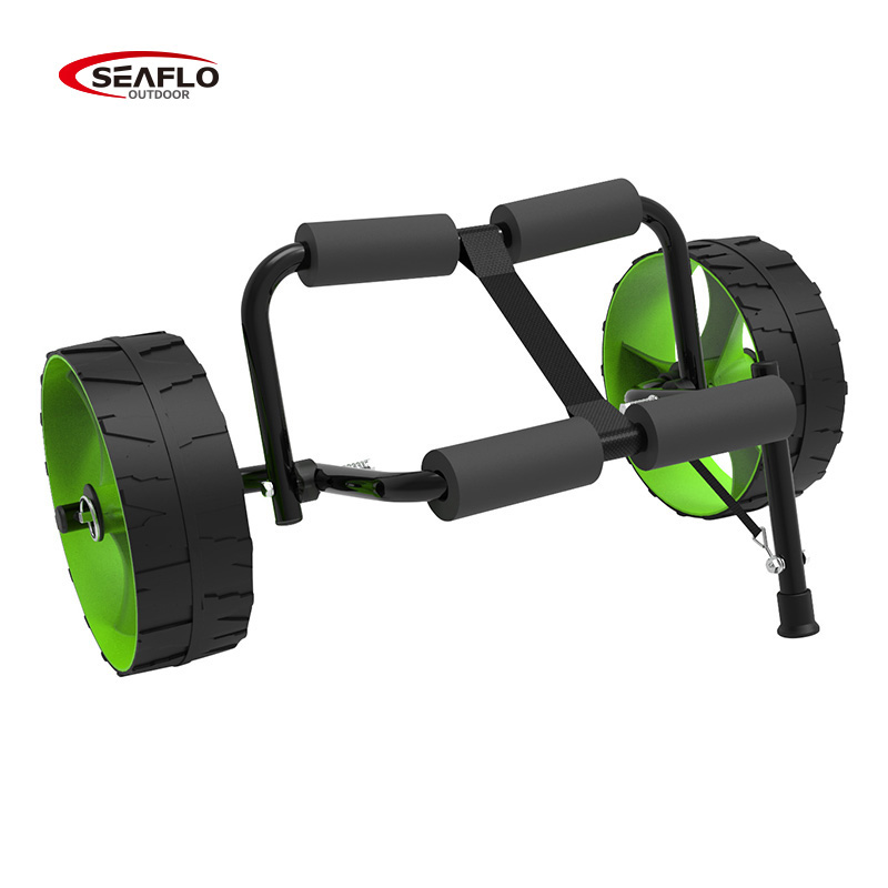 SEAFLO Kayak Trailer Marine Ark Accessories Platform Boat Transport Handling Two Wheel Car Aluminum Foldable Vehicle