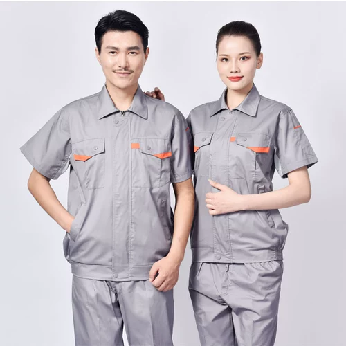 Летний комплект для работы, рабочая одежда, короткий рукав