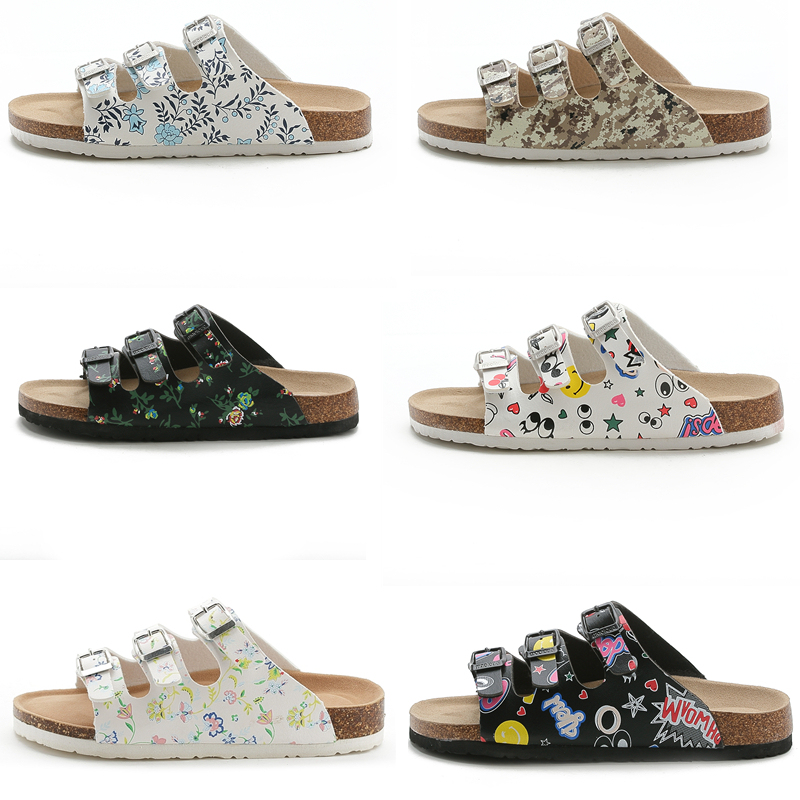 Free Shipping New Summer Cork Sandals Korean Style Outdoor Fashion Couple Versatile Casual Three-Strap Student Beach Shoes