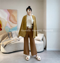 Flipped fashion high end line ~ American TS * New cashmere knitted wide leg pants 201228