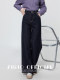 Retro Dark Blue High-Waisted Jeans for Women 2026 Spring & Fall New Style Loose and Slim Straight Wide-Leg Long Pants