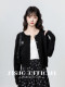 Black Knitted Cardigan Jacket for Women, Spring and Autumn 2025 New Style, Niche Design, Slimming Sweater, Short Outerwear Top