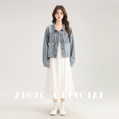 Джинсовая осенняя дизайнерская короткая куртка, оверсайз, свободный крой