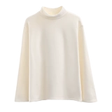 Демисезонный абрикосовый двусторонний бархатный приятный телу зимний брендовый лонгслив, увеличенная толщина