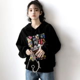 Tide, весенняя черная осенняя толстовка с капюшоном для школьников, в корейском стиле