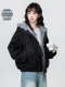 Black Hooded Leather Jacket for Women, Winter 2026 New Style, Fleece-Lined and Thickened Pu Leather with Fur Collar, Short Cotton Coat