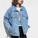 Zisuo 2026 Spring New Washed Denim Jacket for Women, Korean Style Loose Fit Student Versatile Short Denim Coat