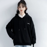 Осенняя японская черная тонкая толстовка с капюшоном для отдыха с капюшоном