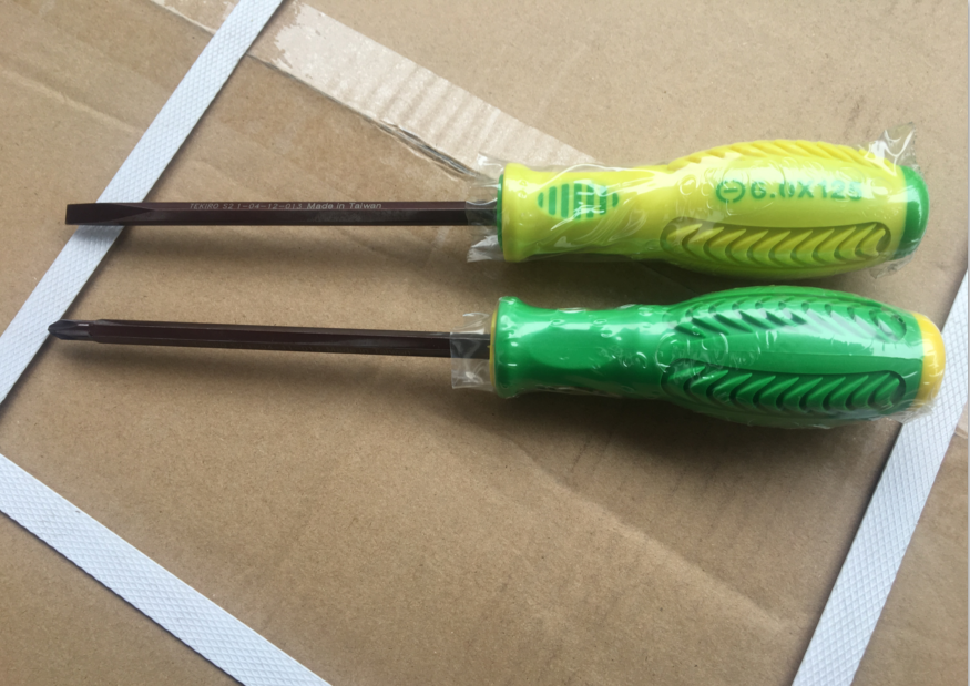 TEKIRO tutor screwdriver cross I S2 material TPR handle screw opener screw driver