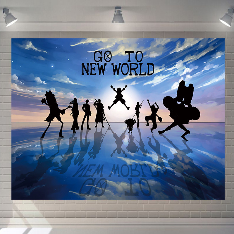One Piece animation background cloth ins wind hanging cloth bedside bedroom wall covering dormitory background wall decoration wall canvas