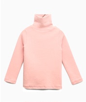 Spot niche Tide Brand Autumn and Winter Children Joker Comfortable Turtleneck T-shirt Top base shirt Pink 3-5 years old