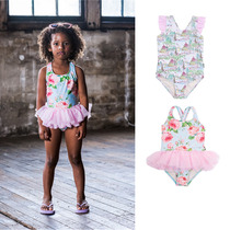 Spot Australian trendy brand Rock Your Baby Girl Flower yarn swimsuit one-piece swimsuit 2