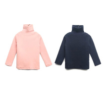 Spot niche trend brand autumn and winter childrens wild comfortable high-neck T-shirt top base shirt