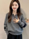 Korean-Style High-End Gray Half-Zip Knit Sweater for Women, Autumn and Winter Fashion, Loose Fit, Slimming, Versatile Top